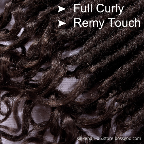 Silike Faux Locs curly Crochet Braids 14 18 Inch Soft Natural Synthetic Hair Extension 24 Stands/Pack Goddess Faux Locks Hair